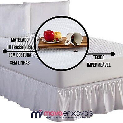 Kit Capa Protetora Impermeável King: Proteção Total para seu Colchão