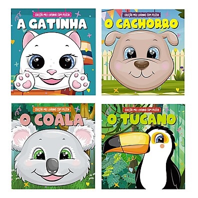 Coleção Meu Livro com Pelúcia – Kit com 4 Livrinhos