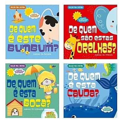 Coleção Vira e Desvira: 4 Livrinhos Interativos para Crianças