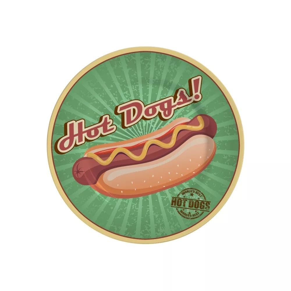 Prato Sobremesa Hot Dog Alleanza Colecionável 6 Unidades - Cerâmica Premium com Design Exclusivo