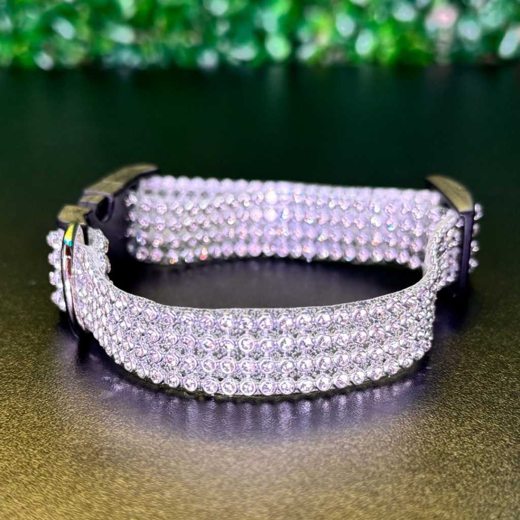 Coleira de Strass Brilhante para Pets Pequenos e Médios