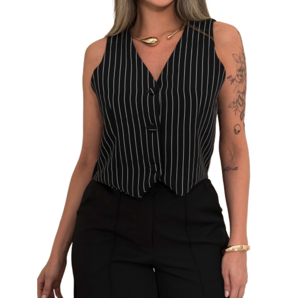 Coletinho Social Listrado V: Elegância em Oferta!