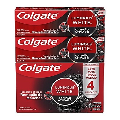 Colgate Luminous White Carvão: Dentes Brancos!