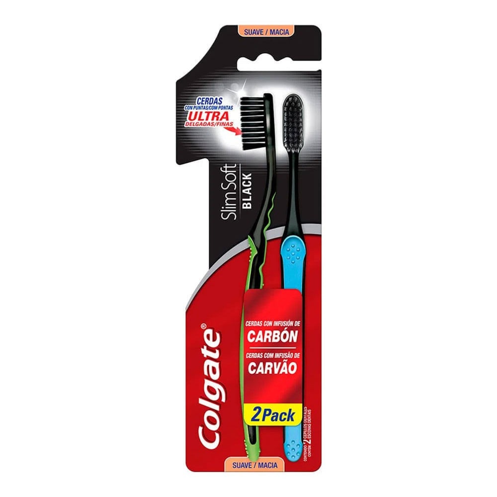 Colgate Slim Soft Black: Escova Dental para Cuidado Bucal