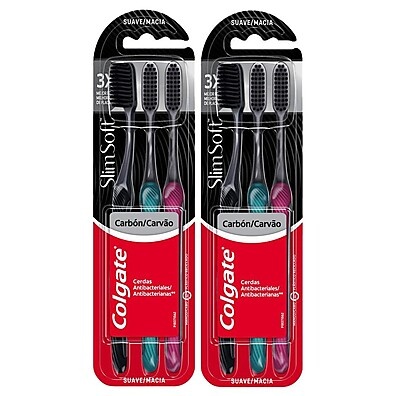 Colgate Slim Soft Black: Kit 6 Escovas para um Sorriso Impecável