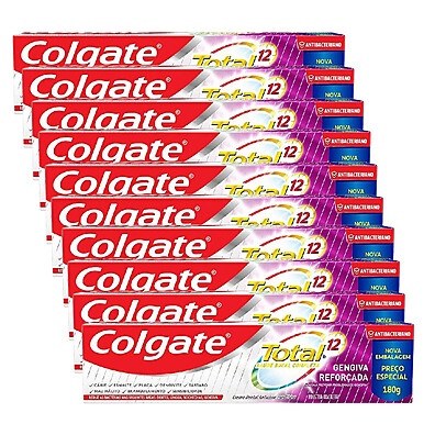 Colgate Total 12 Gengiva Reforçada – Kit com 10 Tubos
