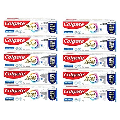 Colgate Total 12 Whitening: Kit com 10 Cremes Dentais