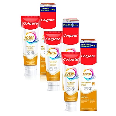 Colgate Total Anti Tártaro: Kit com 3 Cremes Dentais