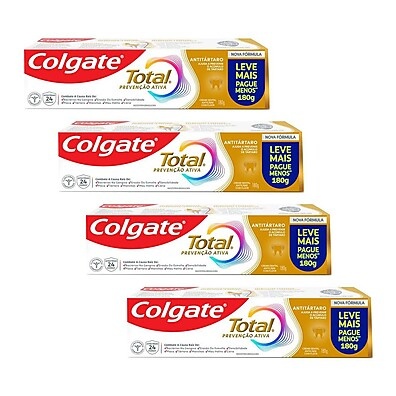 Colgate Total Anti Tártaro: Kit com 4 Cremes Dentais