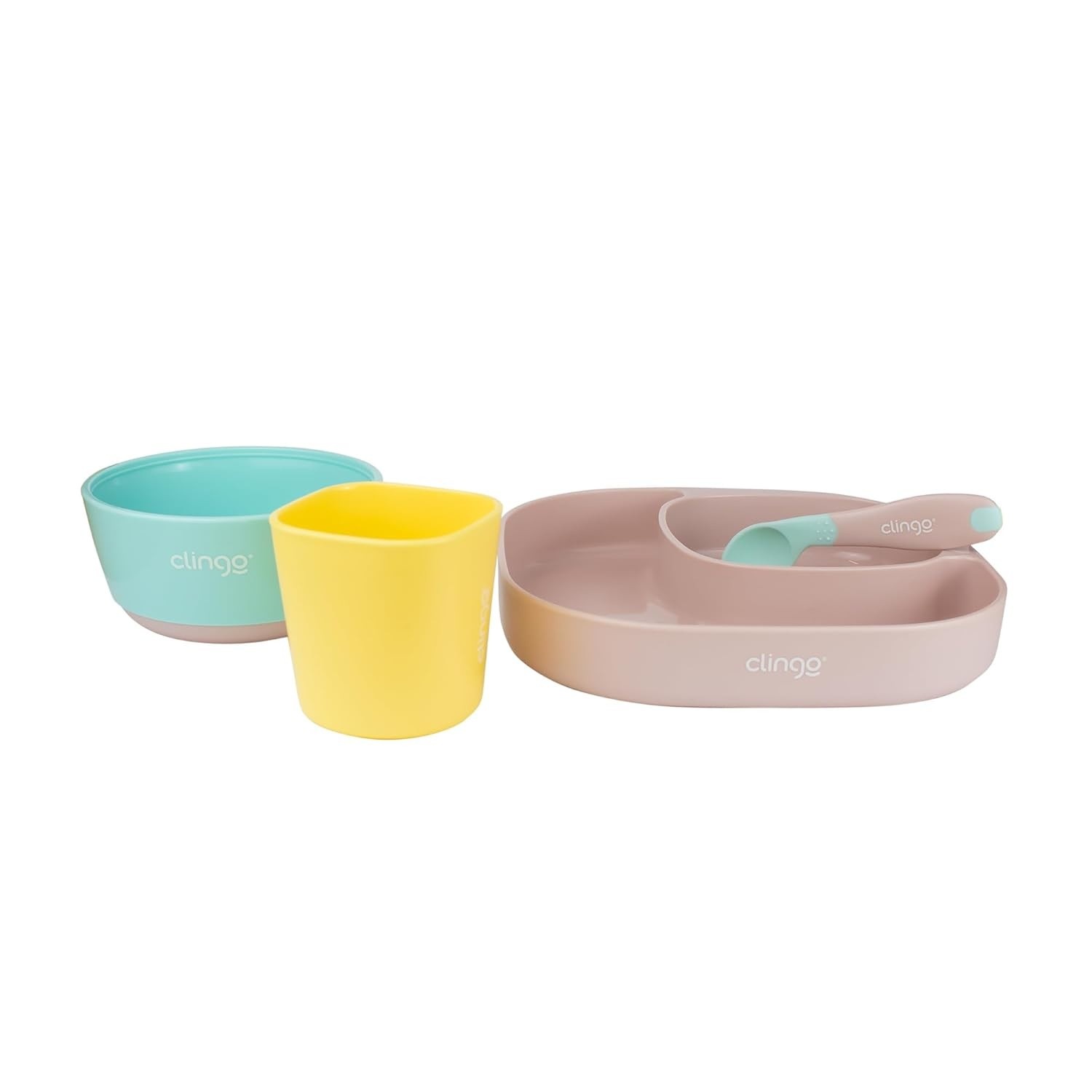 Kit Alimentação 4 em 1 com Colher Termossensível - Seguro e Prático para Bebês