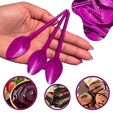 Colher Roxa para Açaí e Sobremesas – 1000 a 4000 Unidades