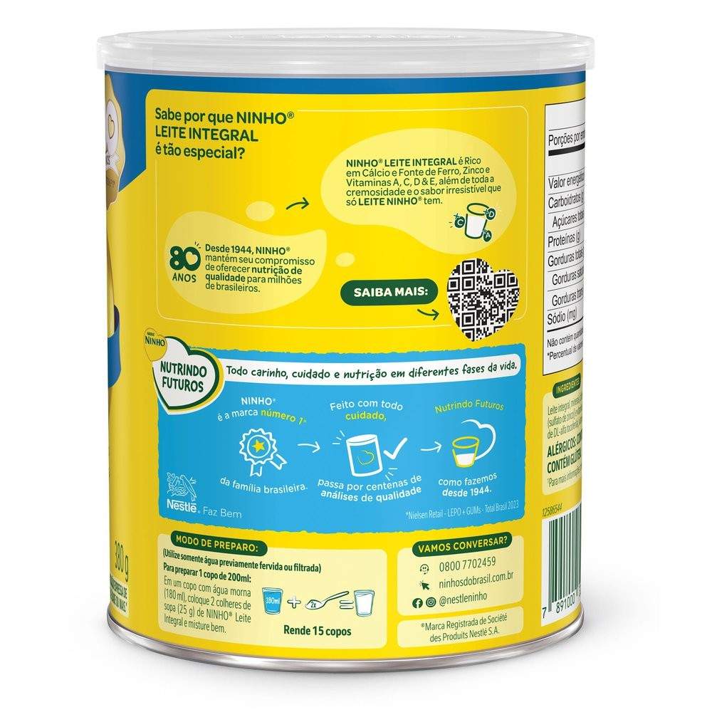 Leite Ninho Integral Forti+ 380g: Nutrição Completa em Cada Colherada!