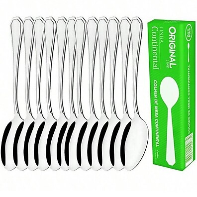 Colheres Inox Premium: Jogo 12 Peças Continental