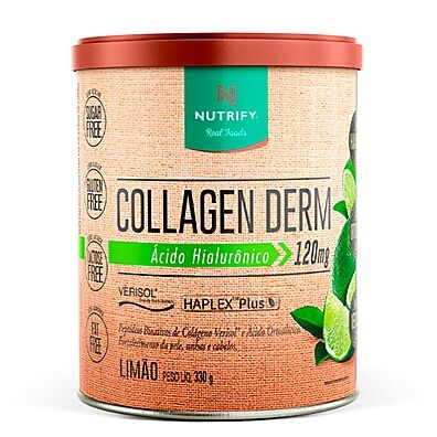 Collagen Derm: Colágeno Hidrolisado + Ácido Hialurônico