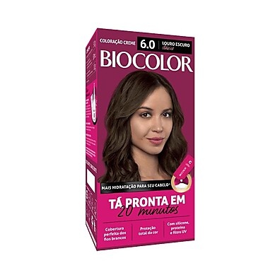 Coloração Biocolor Mini Kit Louro Escuro Clássico 6.0: Cobertura Total em 20 Minutos