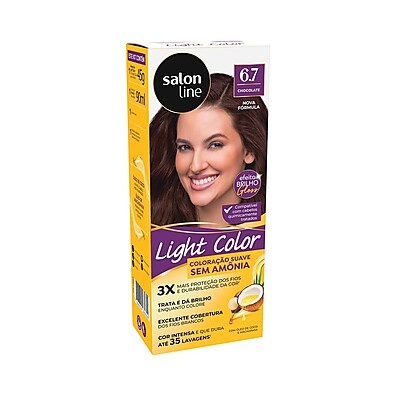 Coloração Light Color 6.7 Chocolate Salon Line: Cabelos Radiantes!