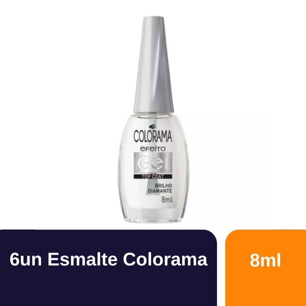 Colorama Brilho Diamante: Kit 6 Esmaltes Efeito Gel