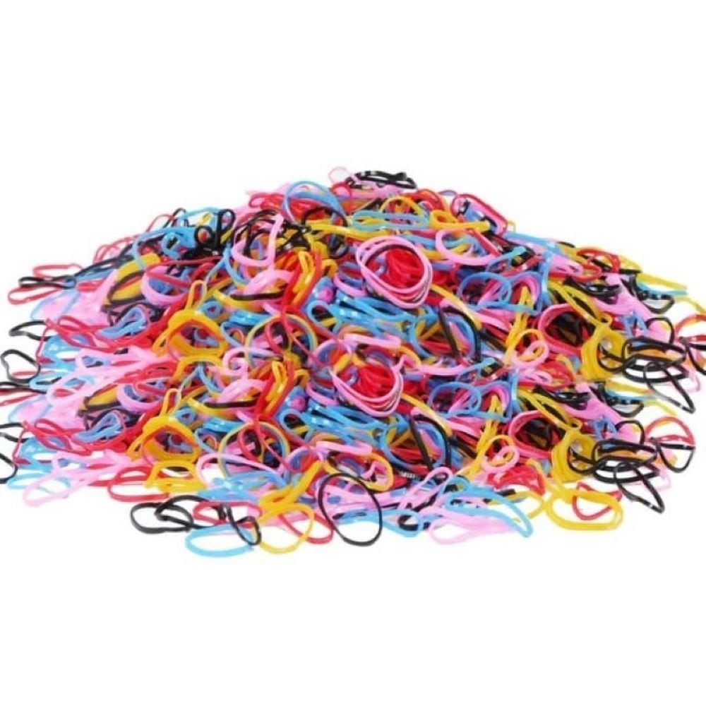 1200 Elásticos de Cabelo Infantil: Kit Candy Colorido