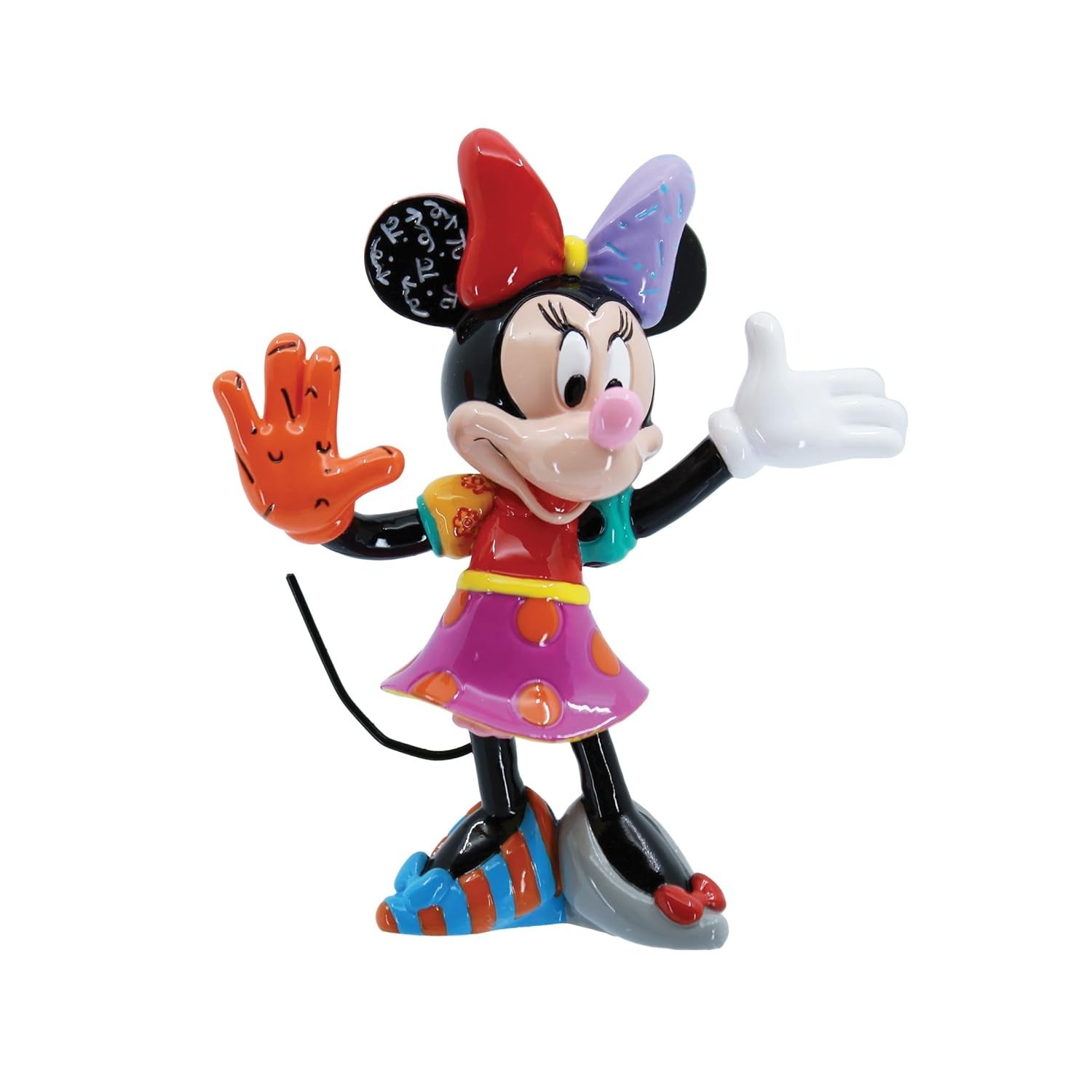 Enesco Disney Britto Minnie Mouse - Estatueta Miniatura 8 cm com Design Colorido e Artesanal