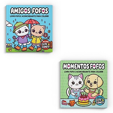 Colorir para Adultos: Kit Relaxante Cute & Comfy