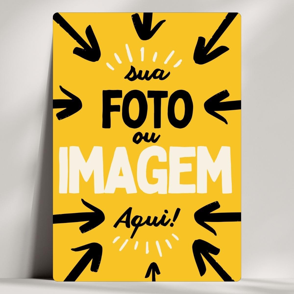 Quadro Personalizado com Sua Foto - Arte Personalizada 28x20cm com Fita Adesiva