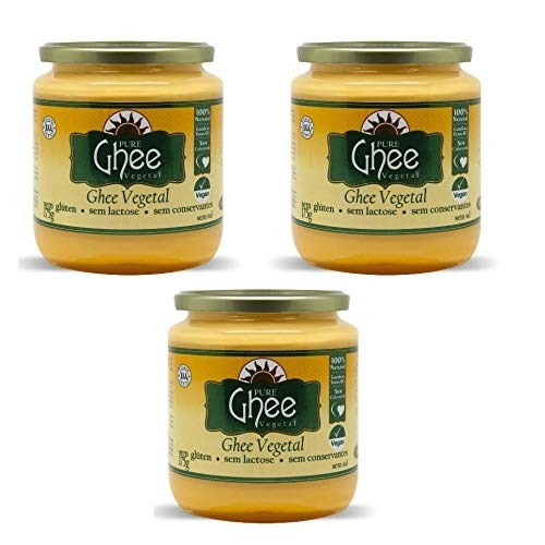 Kit com 3 Pure Ghee Vegetal Natural Airon 175g