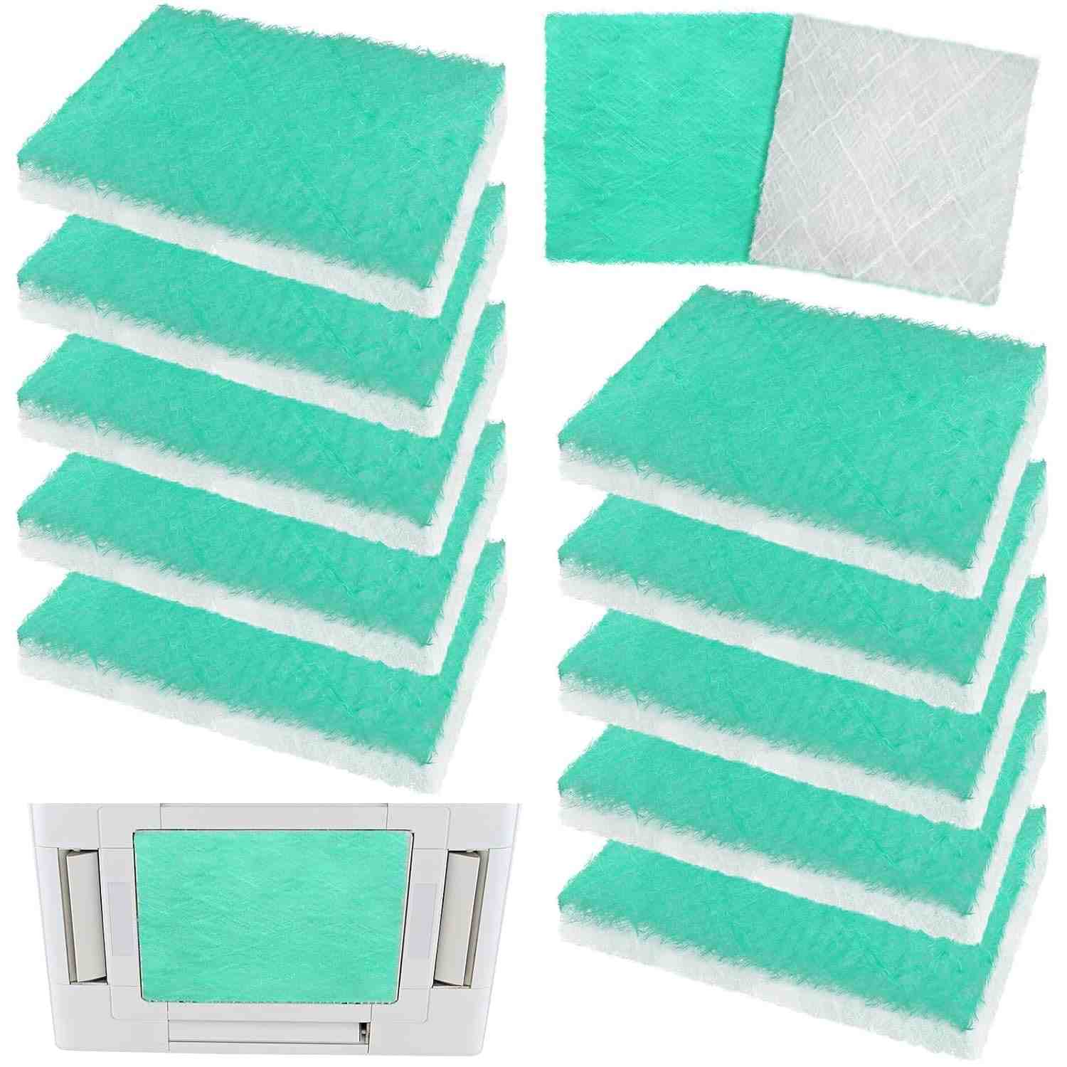 Pacote com 50 Almofadas Filtro Exaustão Cabine Pintura 50,8x50,8x6cm Fibra de Vidro