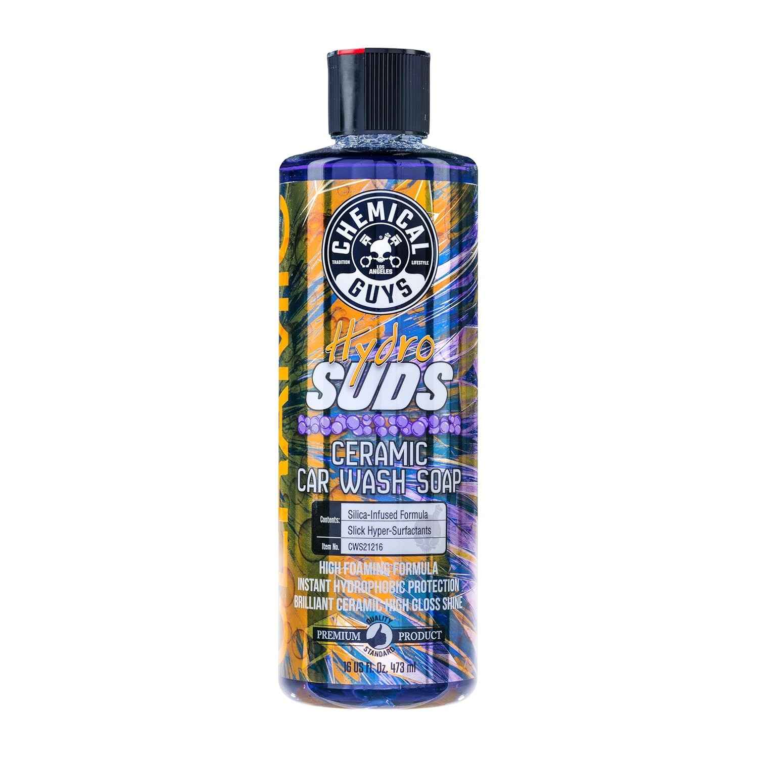 Chemical Guys HydroSuds: Sabonete Cerâmico com SiO2 para Lavagem de Carro com Espuma Ultra Densa