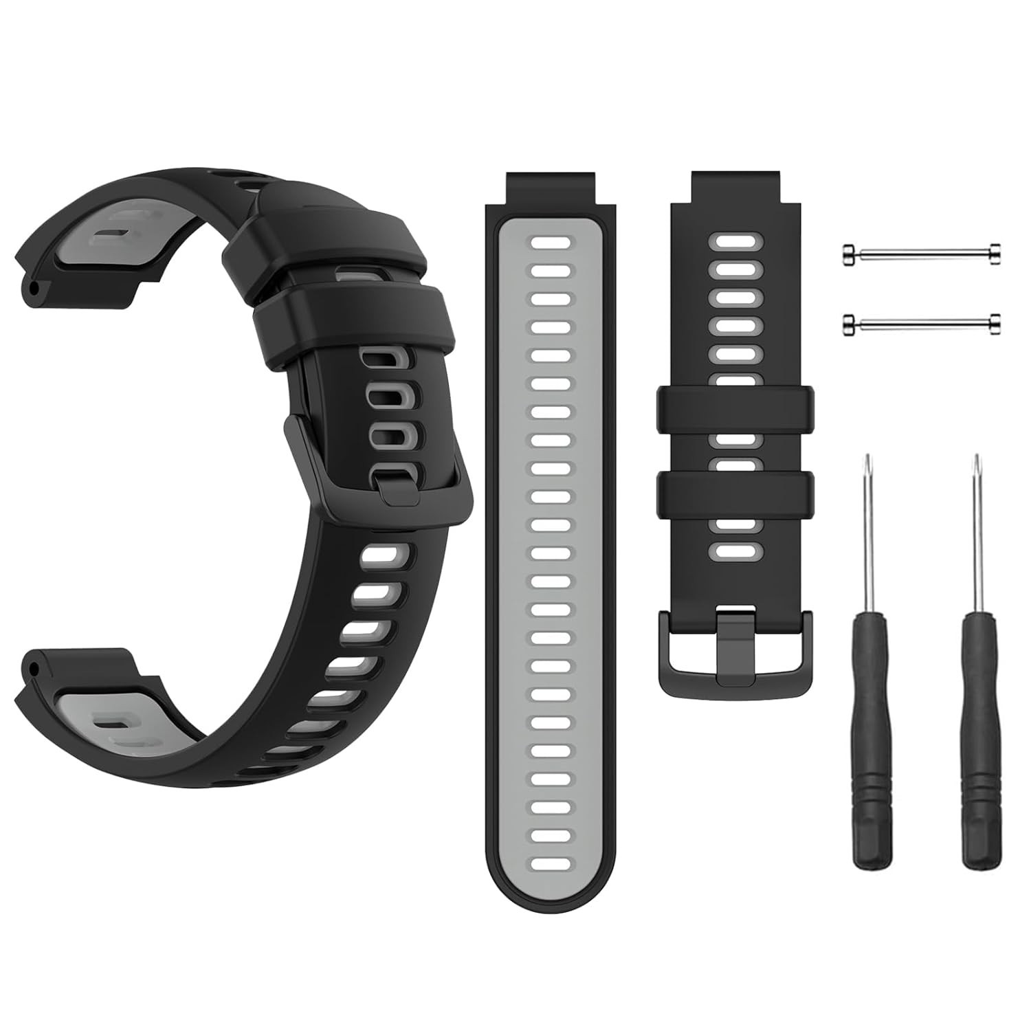 Pulseiras de substituição à prova d'água compatíveis com Garmin Forerunner 735XT/Garmin Forerunner 235/Garmin Approach S20, pulseiras de substituição clássicas macias esportivas