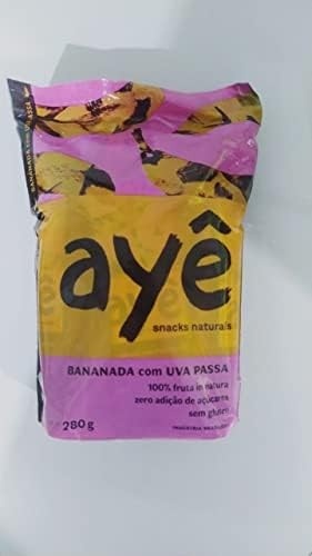 Bananada Com Uva Passa Ayê Zero Açúcar 280g