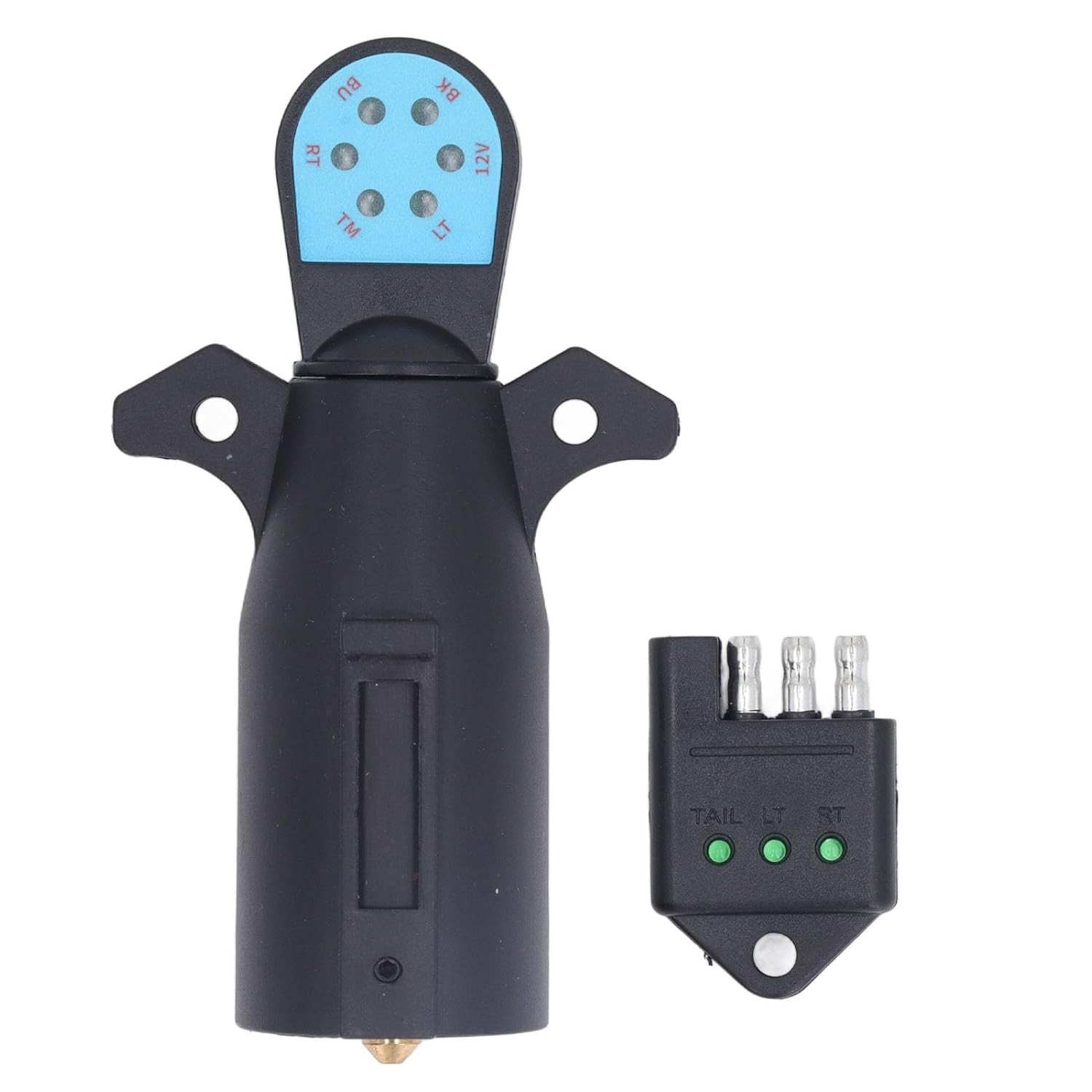 Akozon 7 Ways LED Indicador Trailer Adaptador de Luz Plugue Com 4 Pinos para Fiação Eficiente