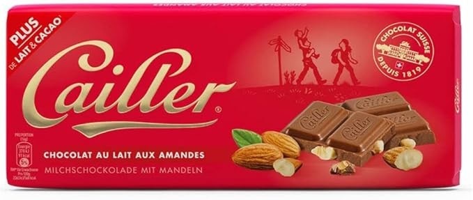 Chocolate ao Leite Com Amêndoas Cailler 100g