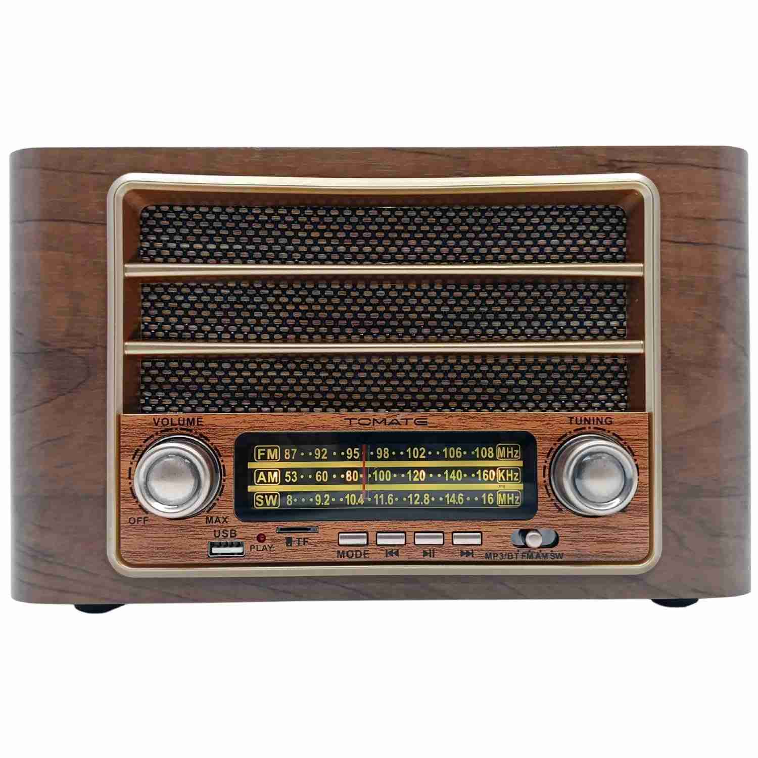 Rádio Portátil Bluetooth Bivolt AM/FM USB - Som Potente com Bateria Recarregável