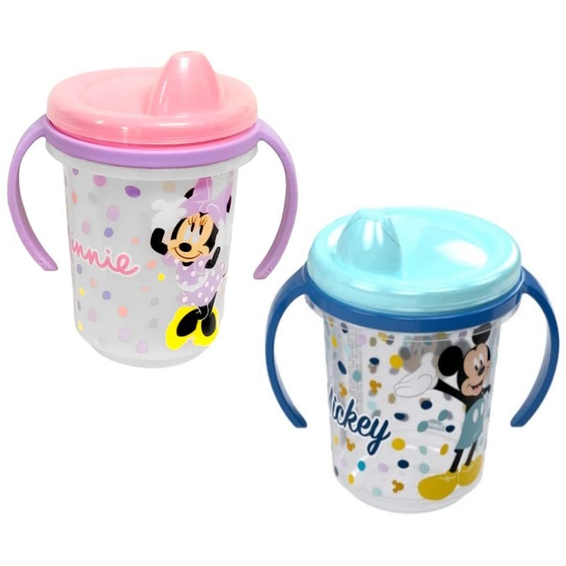 Kit Canecas com Alça Trio Mickey e Minnie - Copos de Treinamento Seguros para Bebês da Plasútil