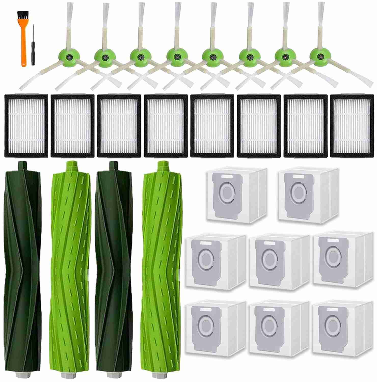 Pacote com 26 Acessórios para Aspirador iRobot Roomba - Compatível com i7, i3, i5, i8, E5, E6, J7 e Mais