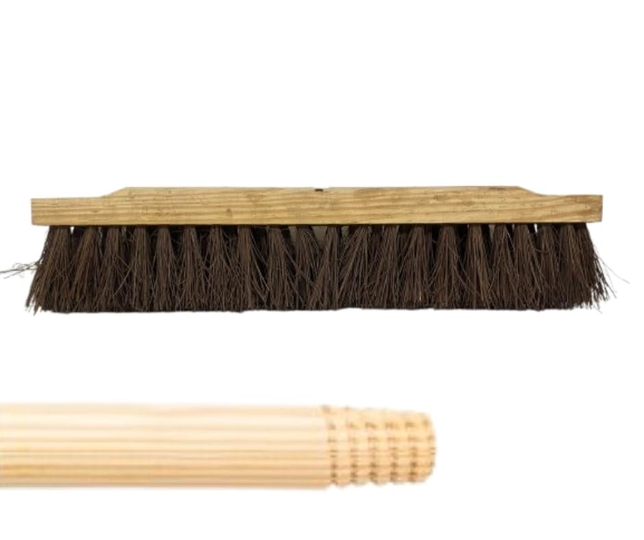 Vassourão de Piaçava Premium 60 cm com Cabo de Madeira - Limpeza Profunda e Duradoura