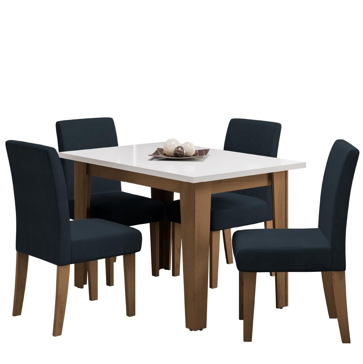 Conjunto de Mesa de Jantar Miami com 4 Cadeiras Trieste - Design Moderno e Resistente