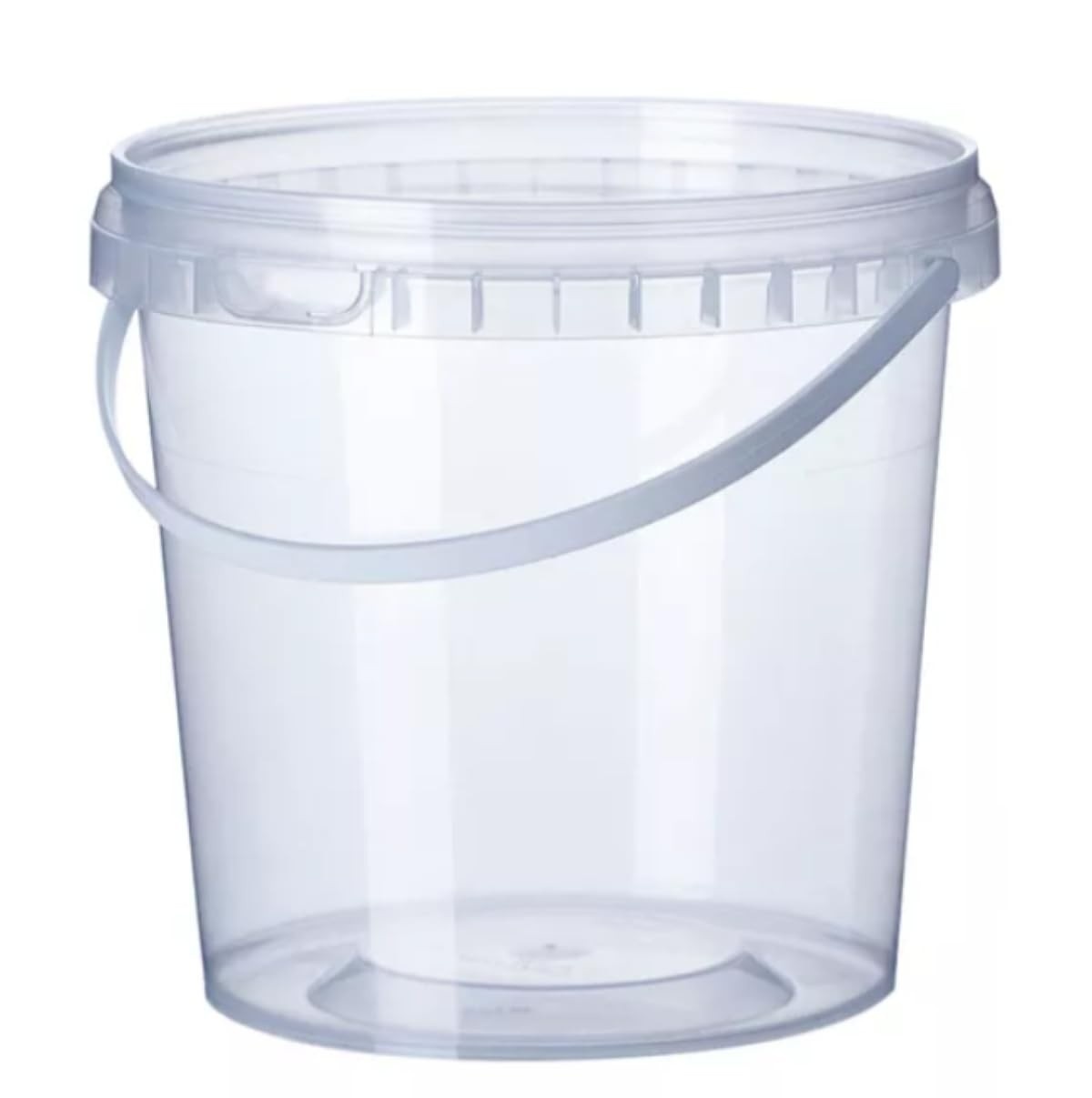 Conjunto de 10 Baldes com Tampa e Lacre 3,2L em Polipropileno Transparente - Ideal para Armazenamento Seguro e Prático