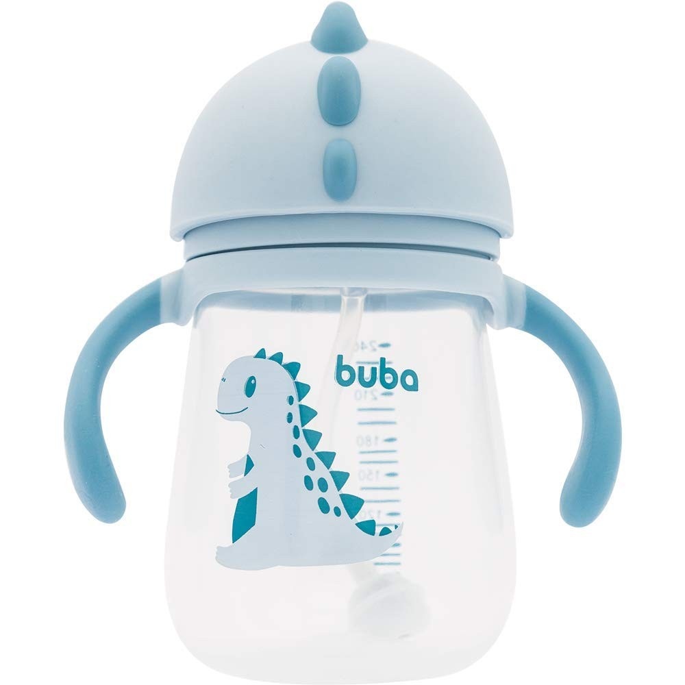 Copo Dino com Alça Azul da Buba - Seguro, Ergonômico e Livre de BPA