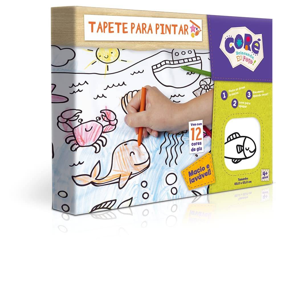 Toyster Tapete para Pintar Coré - Dupla Face com Giz de Cera Incluso