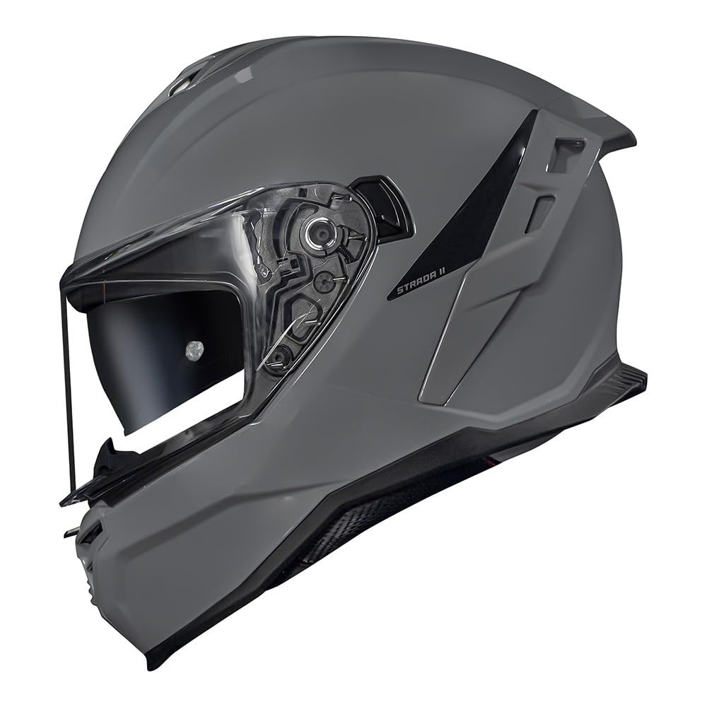 Capacete Norisk Strada 2 Cinza: Segurança e Estilo com Viseira Transparente e Óculos Interno UV