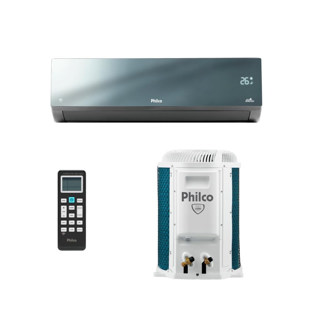 Ar Condicionado Split Inverter Philco 9000 BTUs Espelhado – Quente e Frio com Design Premium