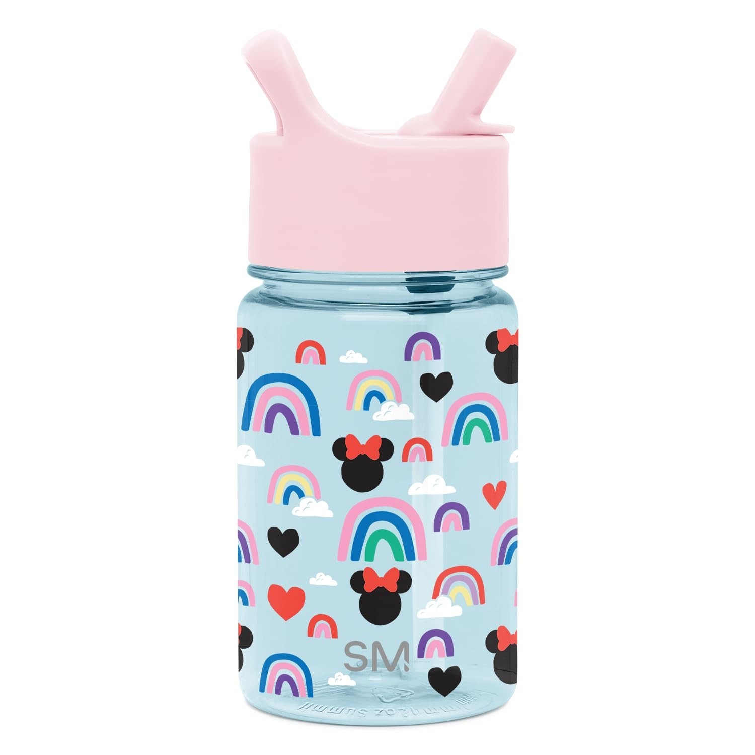 Garrafa Infantil Minnie Mouse 355ml com Canudo - Segura, Leve e à Prova de Vazamento