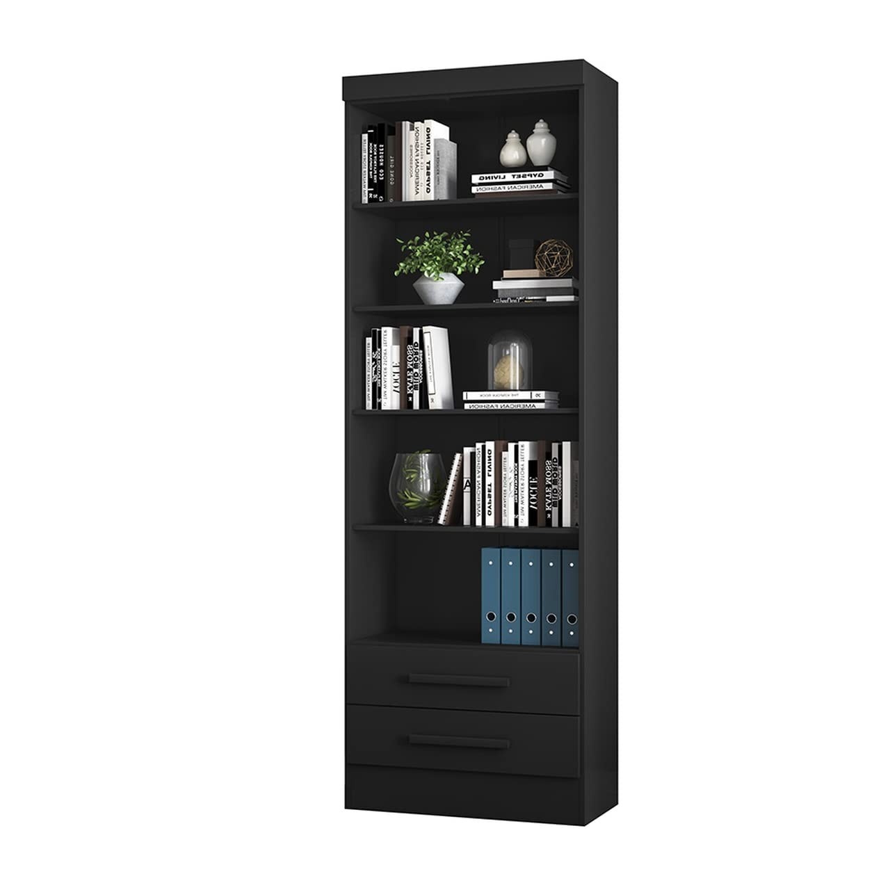 com-e-praticidade-em-preto-livreiro-2-multiuso-gavetas-a-com-organize-estilo-a