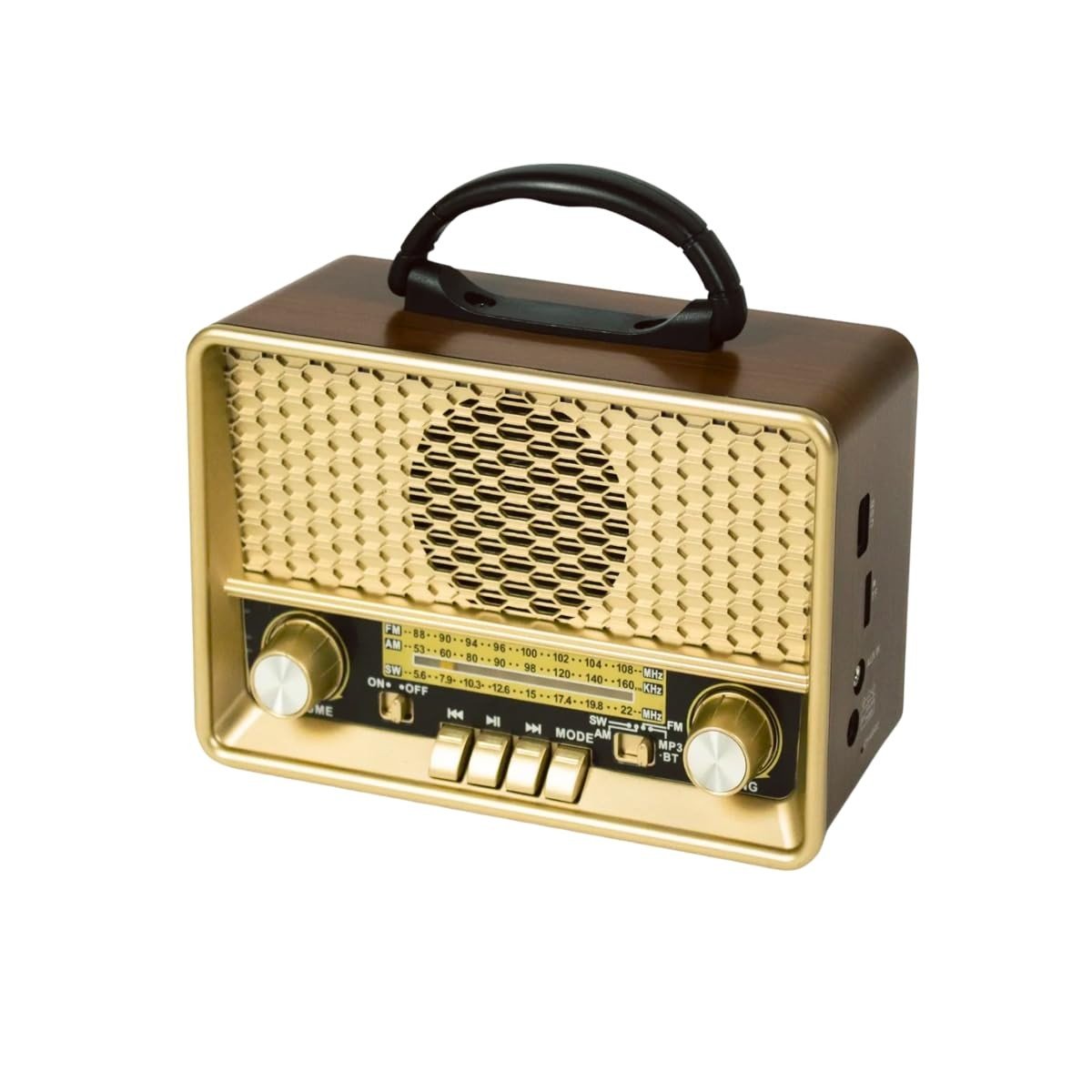 Rádio Retrô Bluetooth: Estilo Vintage com Som Moderno e USB