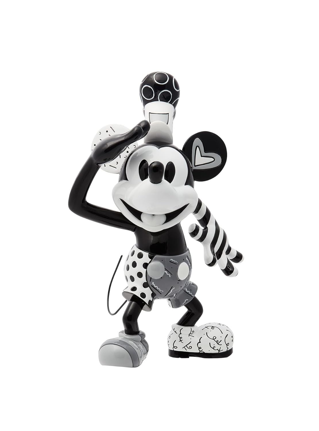 Estatueta Disney BRITTO Steamboat Willie 24 cm - Coleção Exclusiva com Arte Pop