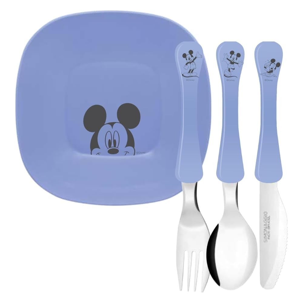 Kit Infantil para Refeição Disney Mickey - 5 Peças com Estampa Exclusiva