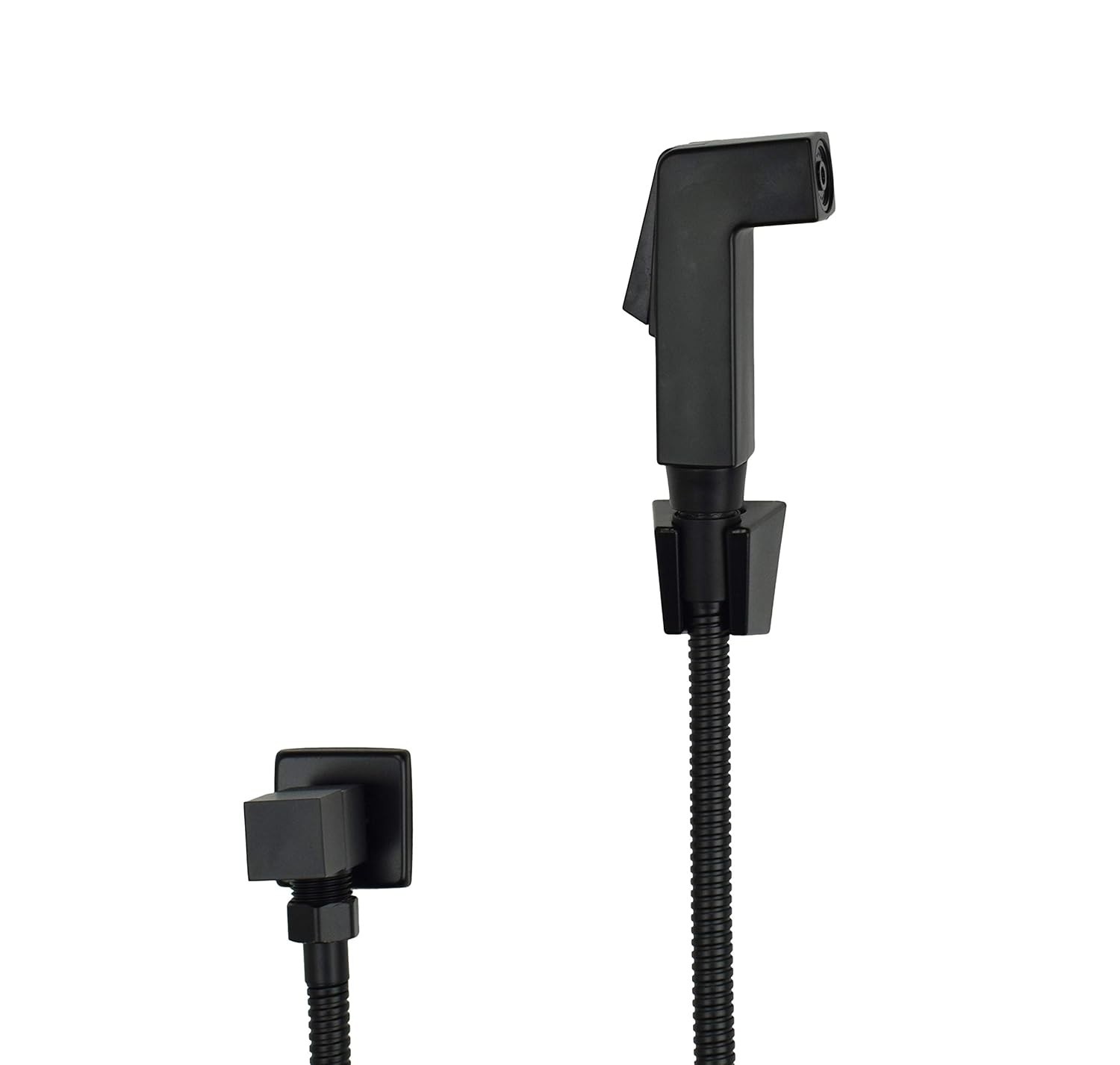 Ducha Higiênica Quadrado Preto Fosco com Acabamento Black Matte - Moderna e Funcional