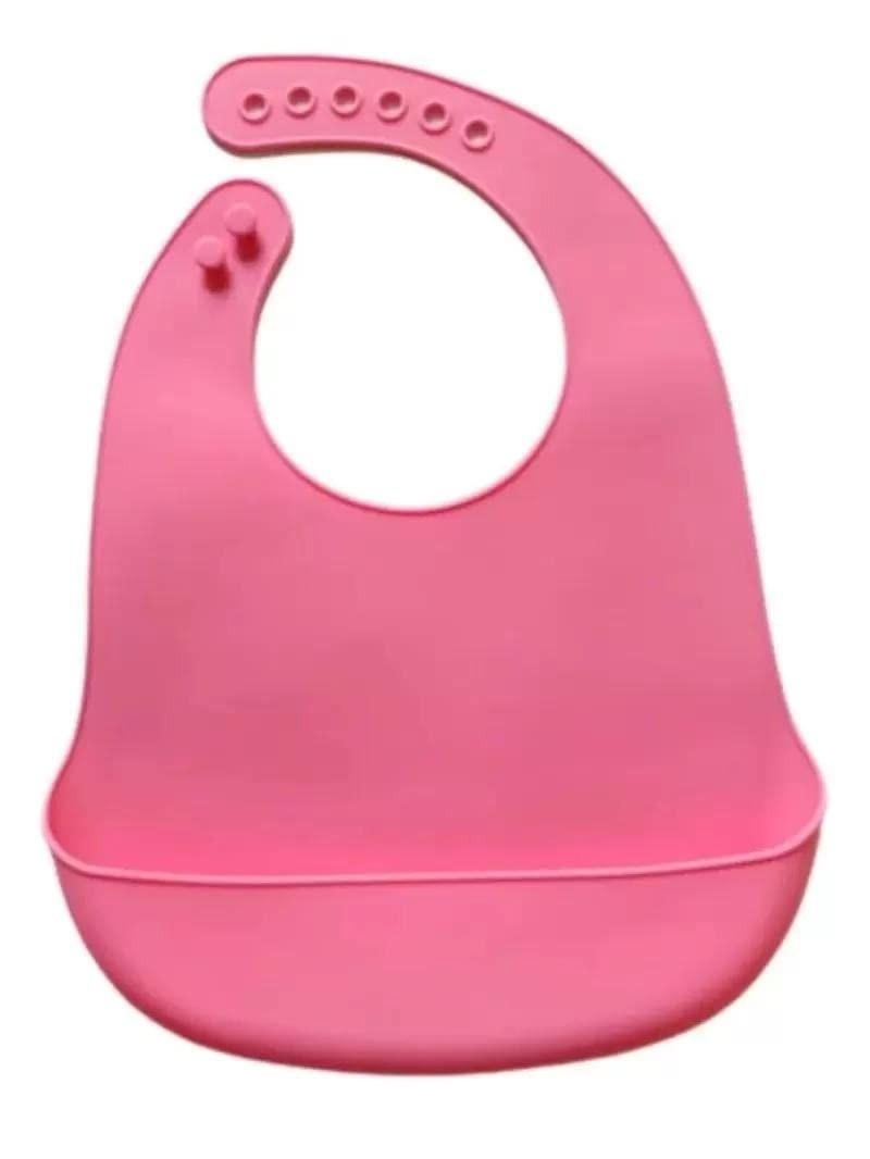 Babador Western CS-22R com Bolso Rosa - Silicone Impermeável e Prático