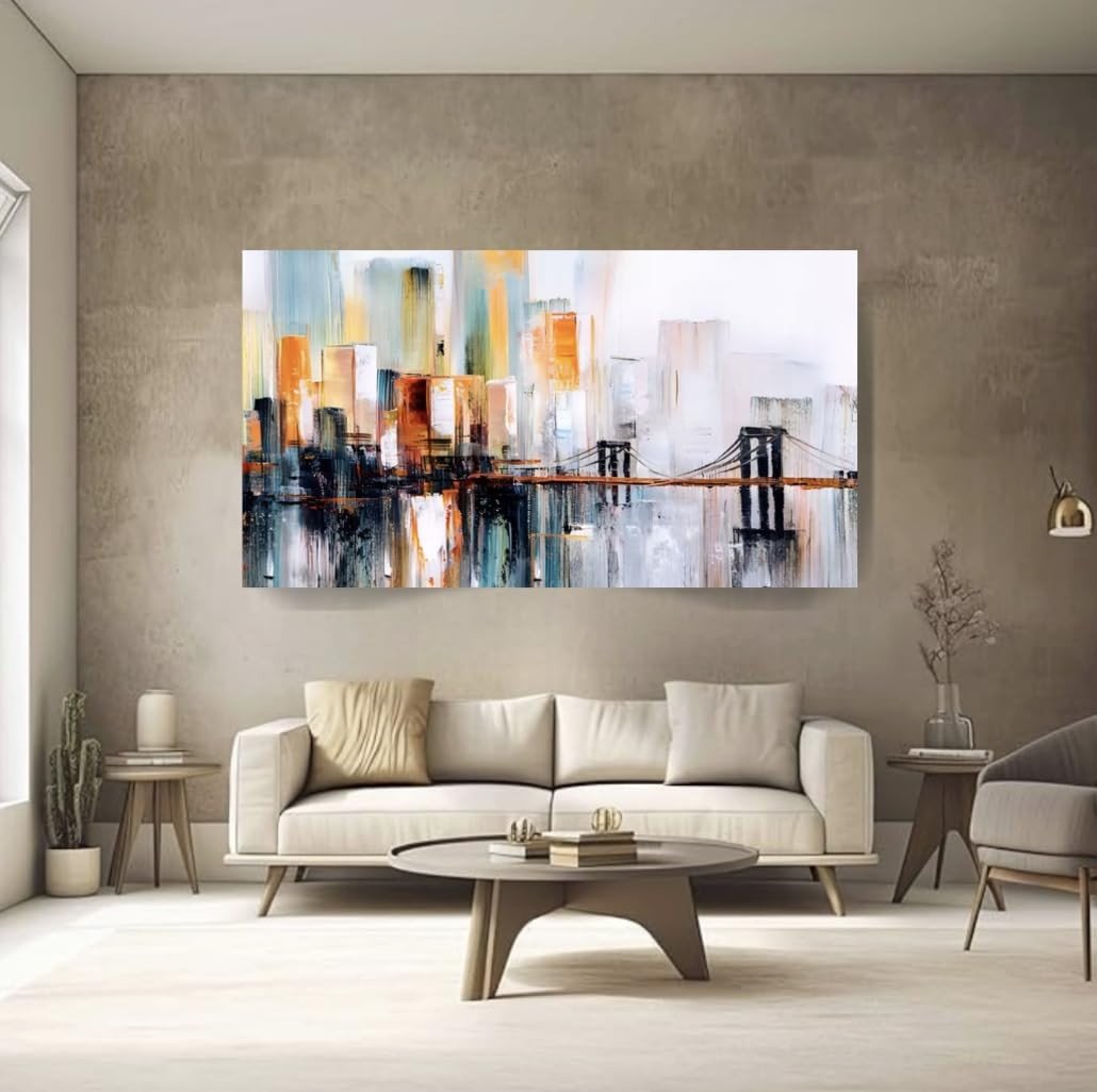 Quadro Tela Canvas 90x60cm Abstrato Ponte Cor - Impressão em Alta Resolução com Borda Infinita